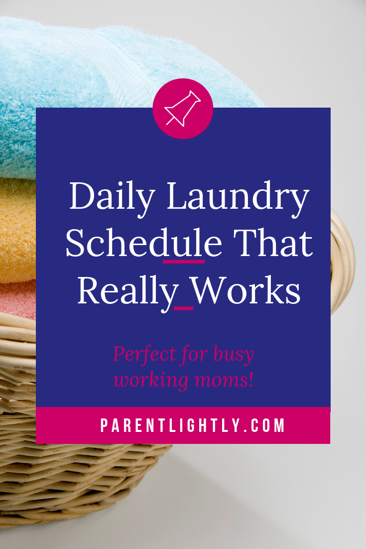 We were completely overwhelmed by laundry until we came up with some new family laundry system ideas. This laundry system seriously changed my life. || laundry schedule for working mom | simple laundry hacks for busy moms | simple weekly laundry schedule | free printable laundry schedule