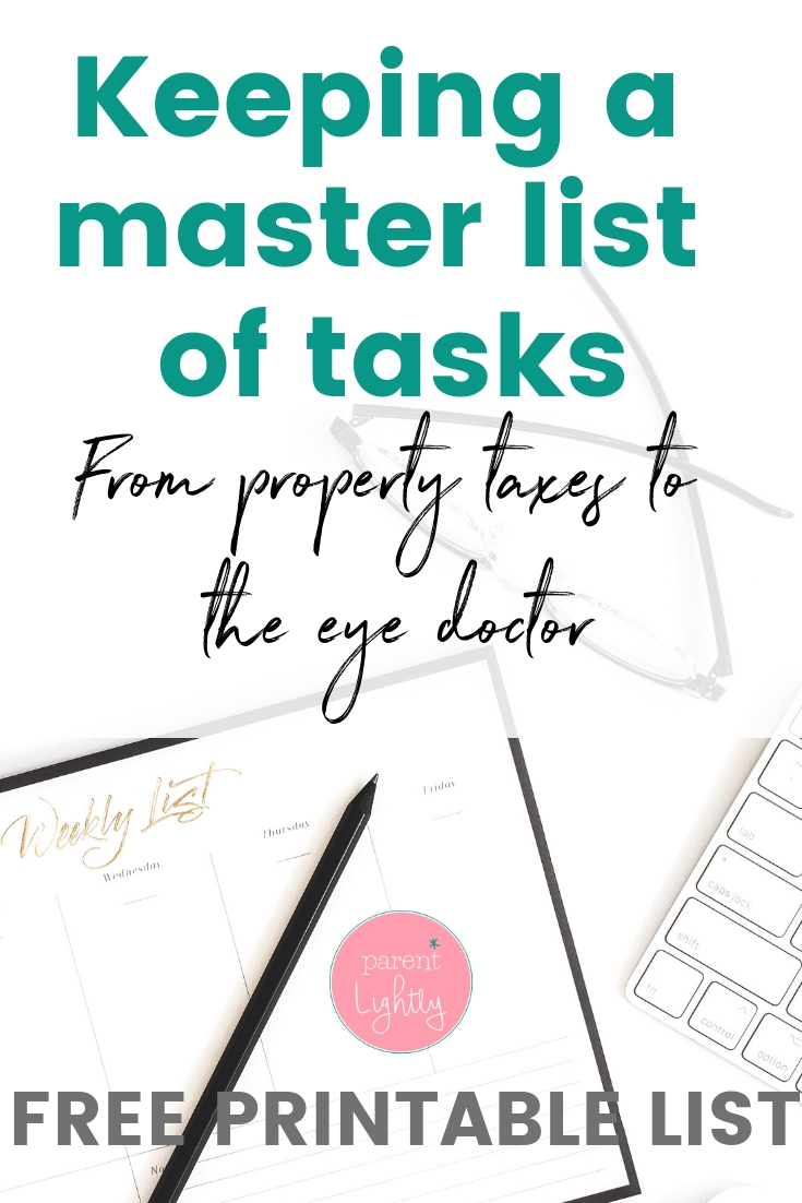 This master list of tasks for your home, health and life will help you remember everything! | Master to-do list bullet journal | Master to-do list printable | Home Maintenance Checklist | Health Checklist | Beauty Checklist | #todolist | #checklist | #home