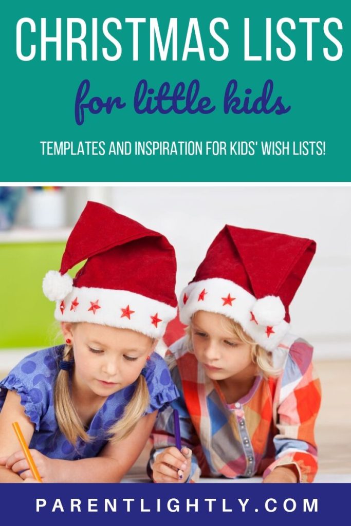 Get started on your kids' Christmas wish lists right now! These super simple templates will help you make it happen. || Christmas wish list templates | Free Christmas list printable | Holiday wish list for kids | Christmas list ideas for kids
