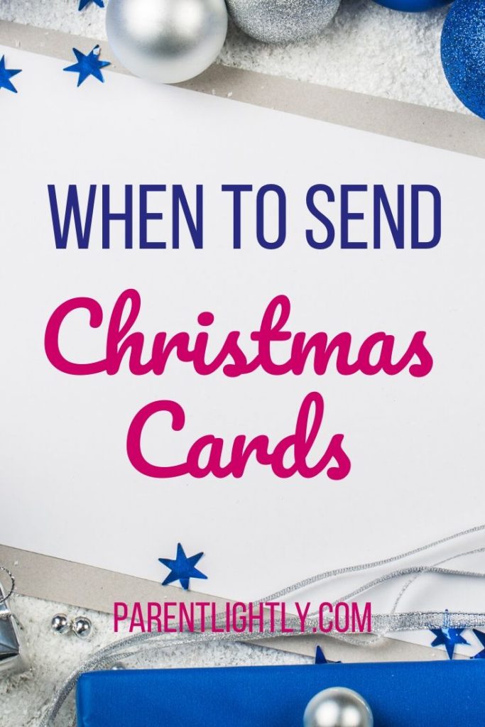Wondering when to send Christmas cards? No pressure! Send them out as soon as you can - even if that's in the new year. People will just be happy to hear from you. || Christmas card tips | Sending out Christmas cards when you're busy | Sending Christmas cards | When to send Christmas cards